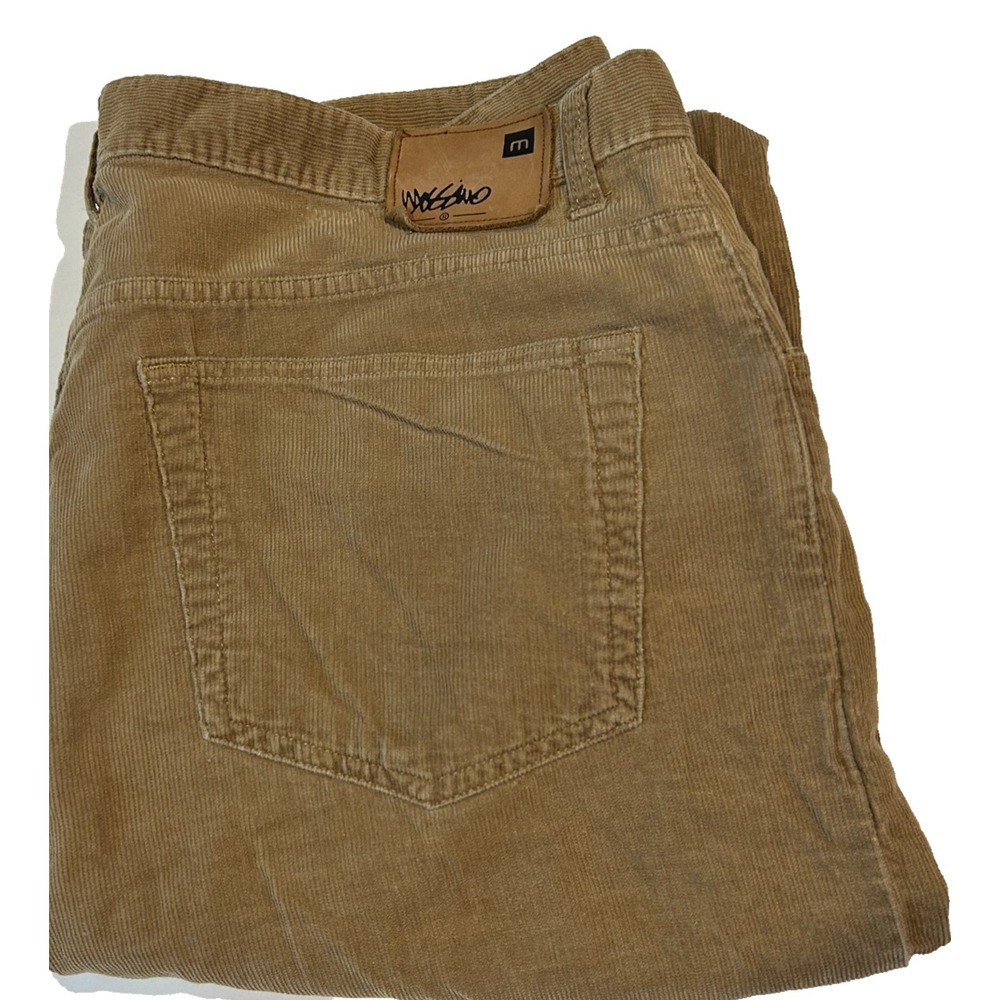 Mossimo Men's Brown Corduroy Pants 38x32 Cotton Straight Leg 5 Pocket Flat Front